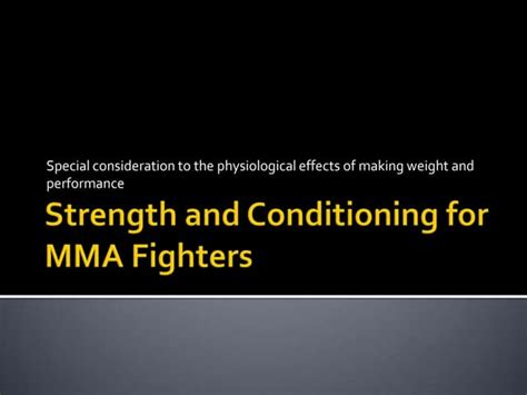 strength  conditioning  mma pptx