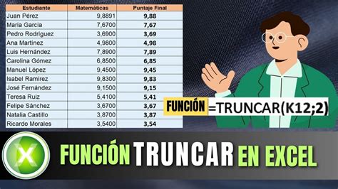 Funcion Truncar En Excel Youtube