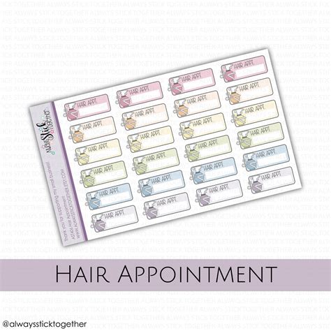 Hair Appointment Stickers Perfect For Your Planner Journal Etsy New