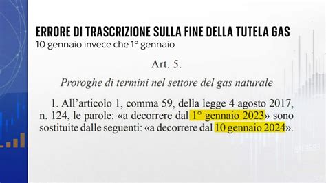 Fine Mercato Tutelato Errore In Gazzetta Ufficiale Tutela Gas