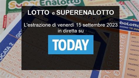 Estrazioni Lotto Oggi E Numeri Superenalotto Di Venerd Settembre