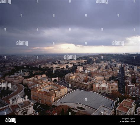 Overview Rome from St. Peter's Basilica, Rome, Italy Stock Photo - Alamy