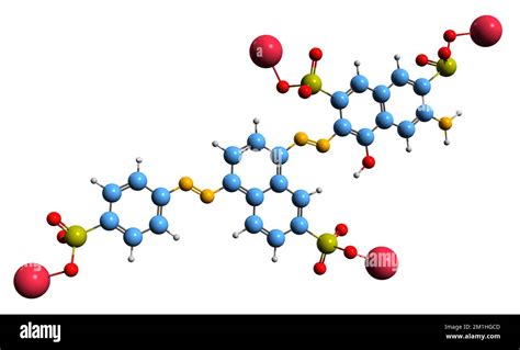 3d Image Of Black 7984 Skeletal Formula Molecular Chemical Structure