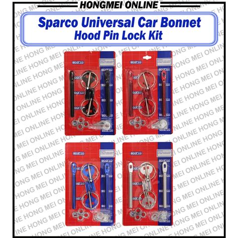 SPARCO Universal Car Bonnet Hood Pin Lock Kit Shopee Malaysia