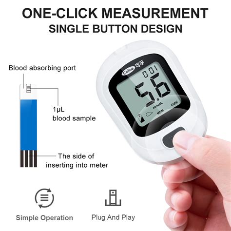 Cofoe Yice Blood Sugar Meter Complete Set With 50pcs Test Strips 50pcs