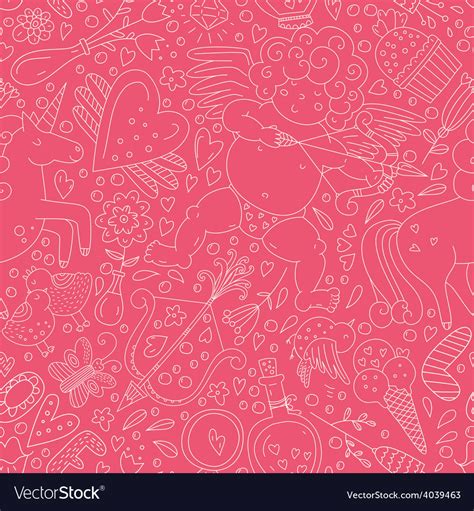 Romantic Pattern Royalty Free Vector Image - VectorStock