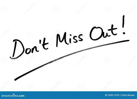 Dont Miss Out stock illustration. Illustration of message - 169511570