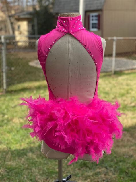 Custom Dance Costume Jazz Musical Theater Hot Pink Leotard With