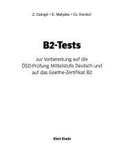 B2 Tests zur Vorbereitung auf ÖSD Prüfung Mittelstufe Deutsch und