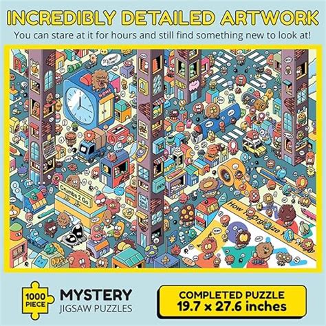 Odd Pieces Mystery Jigsaw Puzzle 1000 Pcs Mystery Puzzle With