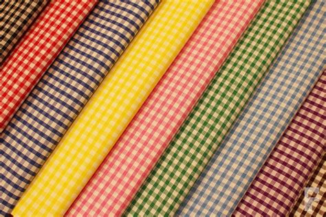 Gingham Poly Cotton Fabric 1 8 Inch Check Sold By The Metre Etsy