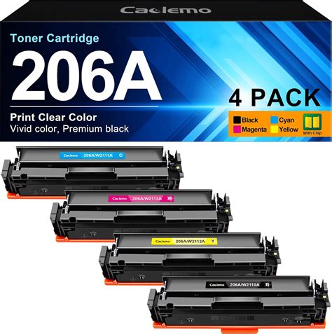 206a Toner Cartridge 4 Pack With Chip Compatible Toner Cartridge Replacement For Hp