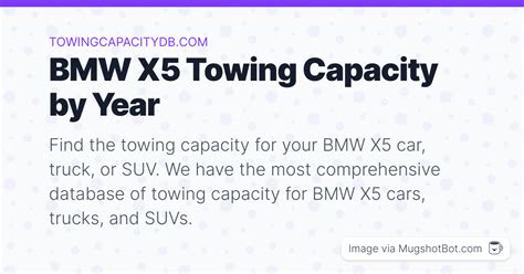 Bmw X5 Towing Capacity By Year