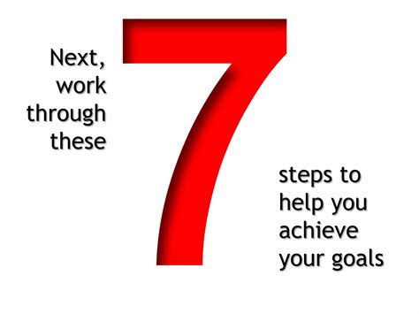 7 Steps For Achieving Your Goals Ppt