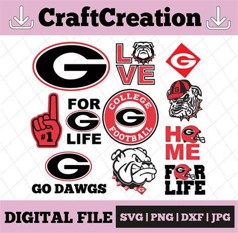 11 Files Georgia Bulldogs Football svg, football svg, silhou | Inspire ...