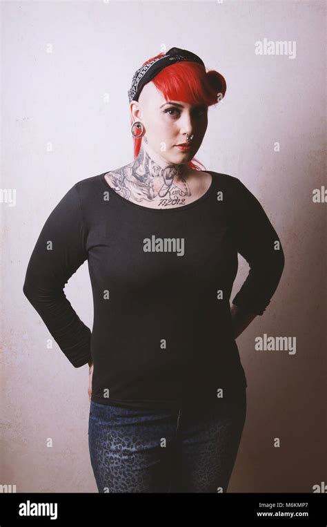 Tattooed And Pierced Woman Hi Res Stock Photography And Images Alamy