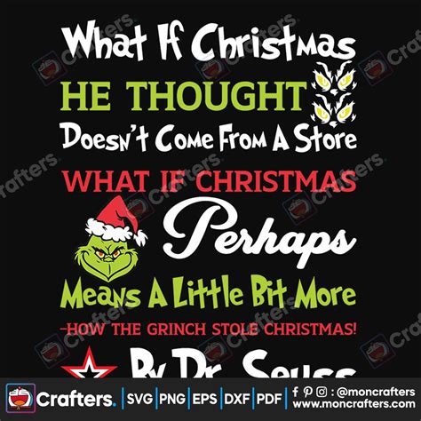 What If Christmas He Thought Grinch Svg Instant Download Instant Download