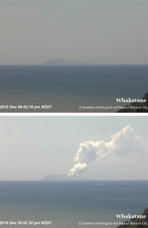 New Zealand Volcano White Islands Eruption In Pictures Bbc News