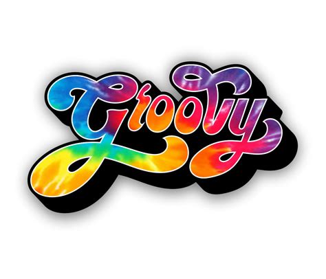 Groovy Rainbow Tie Dye Sticker For Car Truck Laptop Hydro Etsy