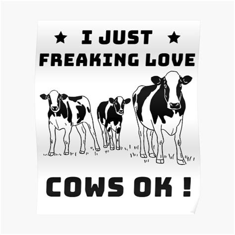 Cattle Cow Lover Heifer Funny Cow Poster For Sale By Frijaaido