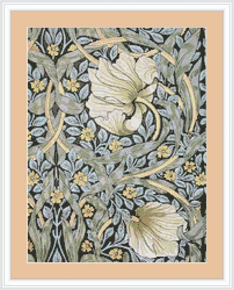 William Morris Print Counted Cross Stitch Pattern Pdf Down Etsy Canada