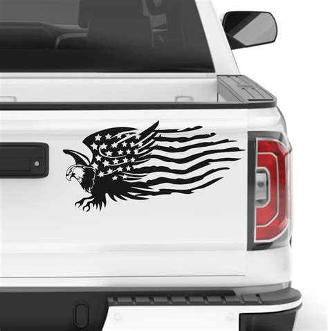 PATRIOTIC EAGLE AND FLAG --DECAL - Pin-Ups For Vets Store