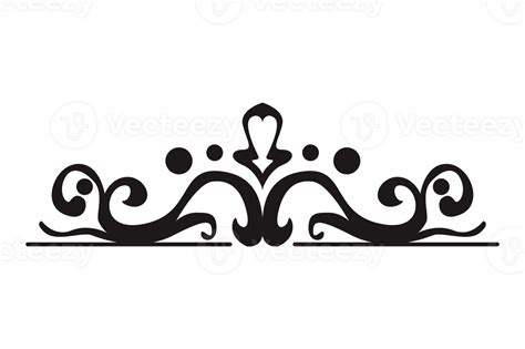 Black Swirl Ornament Border Design With Transparent Background 23629740 PNG