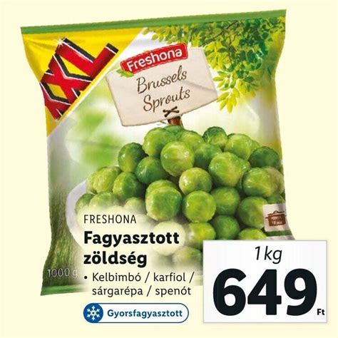 Freshona Fagyasztott Z Lds G Kg Aj Nlatok A Z Lidl Zletben