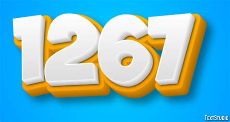 1267 Text Effect and Logo Design Number