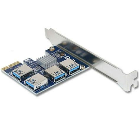 Pcie 1 To 4 Pci Express 16x Slots Riser Card Pci E 1x To External 4 Pci E Slot Ebay