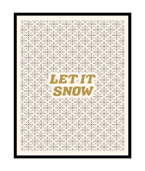 Poster Master Let It Snow Poster Holiday Print Winter Art Modern Art Trendy Art