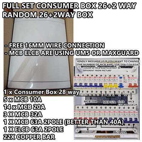 SINGLE PHASE FULL SET 30 WAY ELECTRIC BOXES MCB DB BOX CONSUMER BOX 2