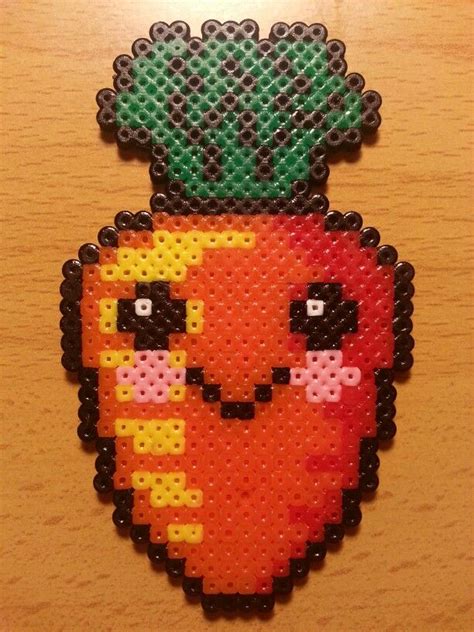 Kawaii carrot hama perler beads by Factory Beads Pärlmönster Pärlor