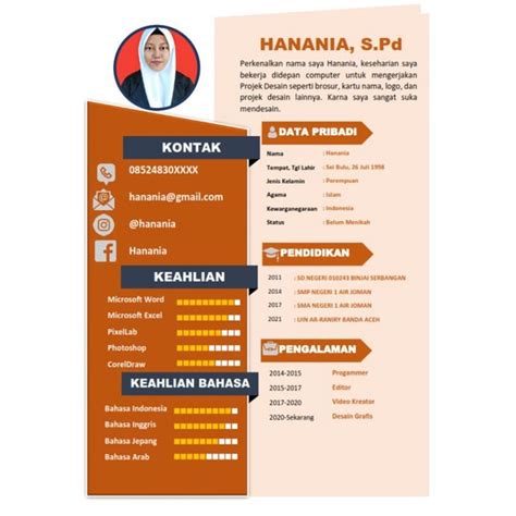 Jual Jasa Pembuatan Cv Curriculum Vitae Resume Sampai Fix Shopee