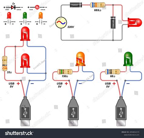 Circuit Symbols Electronic Components Led Circuit Stock Vector (Royalty Free) 2054652173 ...