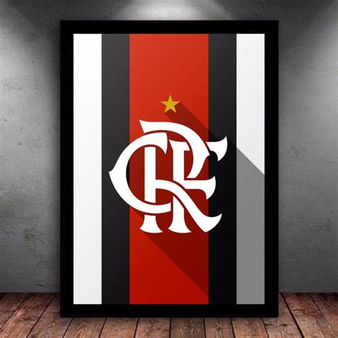 Quadro Flamengo Time Futebol Vidro Elo Produtos Especiais