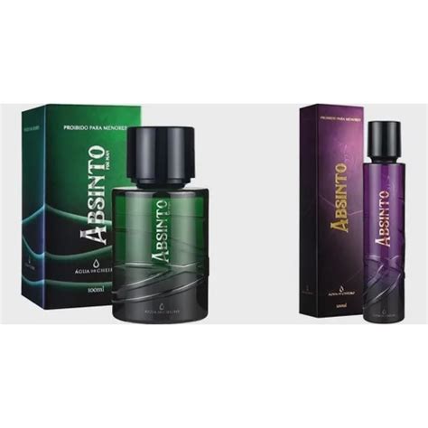 Kit 2 Perfumes Absinto Feminino E Absinto Masculino Água de Cheiro