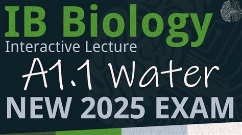 New Exam Ib Biology A Water Sl Hl Interactive Lecture