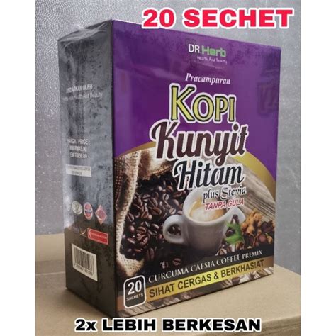 Kopi Kunyit Hitam Tanpa Gula Plus Stevia Dr Herb