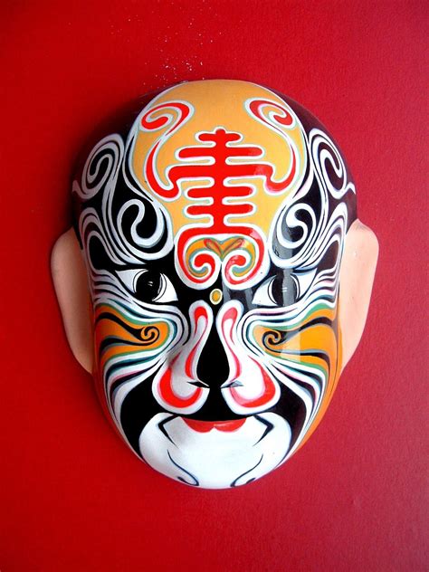 Beijing Opera Mask, as famous Chinese culture fine art, artist Jiao ...