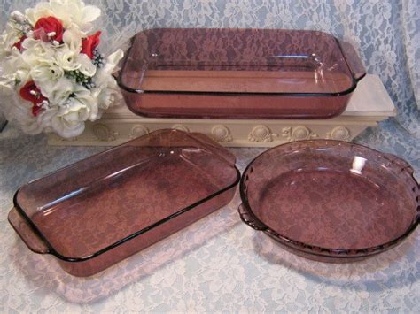 Corning Visions Pyrex Originals Cranberry Glass Cookware Etsy