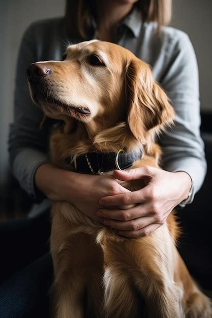 Disparo De Una Mujer Irreconocible Sosteniendo Un Collar De Perros