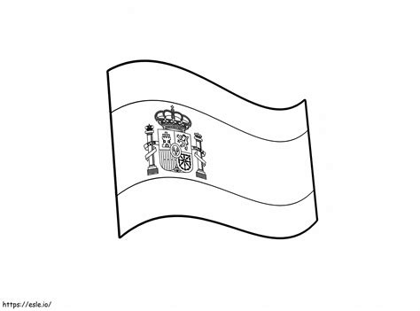 Bandeira Da Espanha Para Colorir