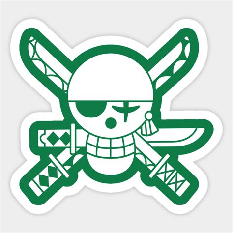 Zoro Jolly Roger 2 - Roronoa Zoro - Sticker | TeePublic