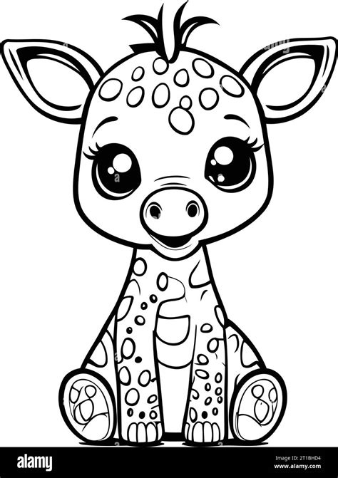 Coloring book for children. Giraffe. Coloring page Stock Vector Image ...