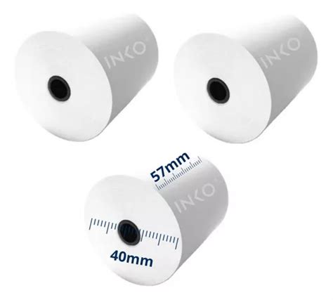 Rollos Papel Termico Miniprinter X Impresora Mm Color Blanco