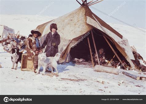 Chukchi Peninsula Ussr May 1983 Caucasian Woman Visiting Remote Station ...