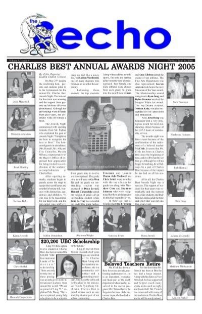 download the grad 2005 issue - Dr. Charles Best Secondary School ...