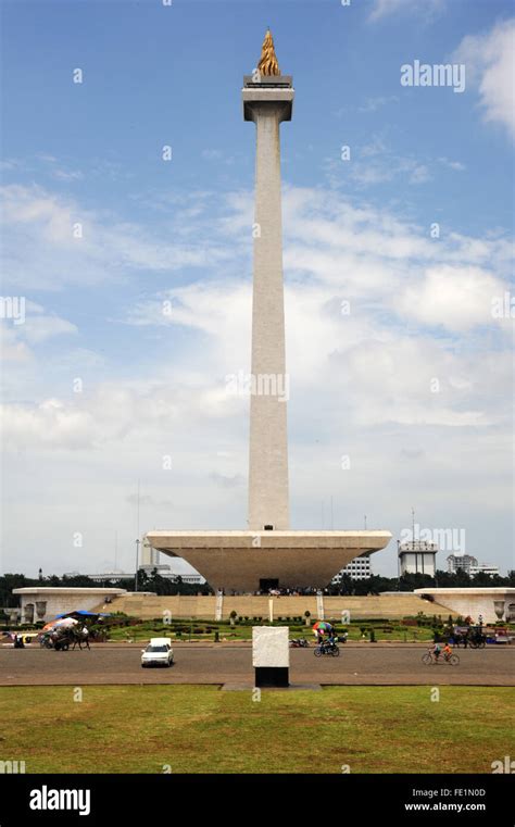 Monas National Monument On Merdeka Square At Jakarta Java Indonesia