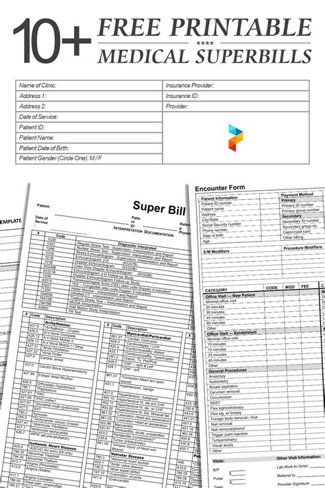 Medical Superbills 10 Free Pdf Printables Printablee